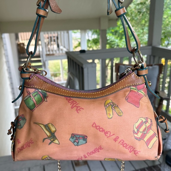 Vintage Dooney & Bourke Summer Mini Slouch Handbag Summer Design - Picture 9 of 13
